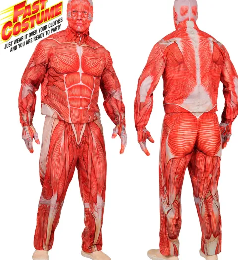 Anatomiczny strój dla dorosłych obrany ze skóry mięsnie