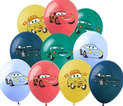 Auta, Cars balony gumowe z nadrukiem 10 szt. mix