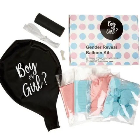 Balon Boy or Girl kula z konfetti Baby Shower 36''