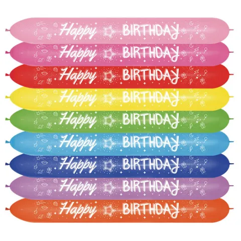 Balon do modelowania LOL660 Sempertex Happy Birthday 20 szt