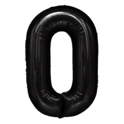 BALON foliowy CYFRA 100 cm CZARNA
