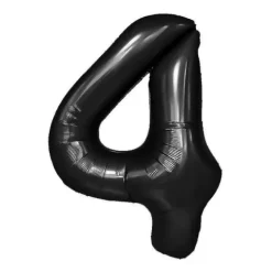 BALON foliowy CYFRA 100 cm CZARNA