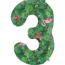 BALON foliowy CYFRA 86 cm Jungle Vibe