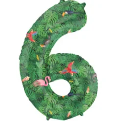 BALON foliowy CYFRA 86 cm Jungle Vibe