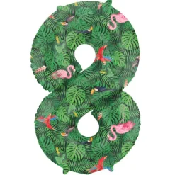 BALON foliowy CYFRA 86 cm Jungle Vibe