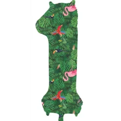 BALON foliowy CYFRA 86 cm Jungle Vibe