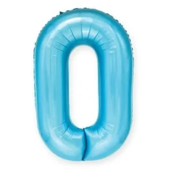 BALON foliowy CYFRA 100 cm NIEBIESKA