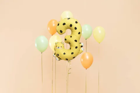 Balon foliowy CYFRA 3 GEPARD 68 x 98 cm