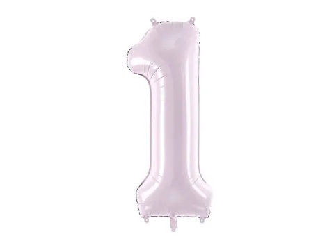 Balon foliowy CYFRA 1 pastelowy fioletowy 72 cm