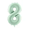 Balon foliowy CYFRA 8 pastelowy zielony 72 cm