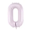 Balon foliowy CYFRA 0 pastelowy fioletowy 72 cm