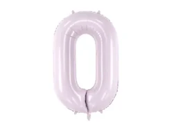 Balon foliowy CYFRA 0 pastelowy fioletowy 72 cm