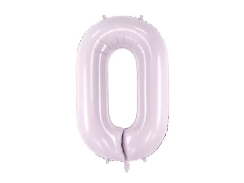 Balon foliowy CYFRA 0 pastelowy fioletowy 72 cm
