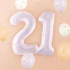 Balon foliowy CYFRA 2 pastelowy fioletowy 72 cm