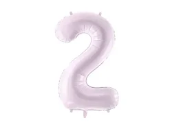 Balon foliowy CYFRA 2 pastelowy fioletowy 72 cm