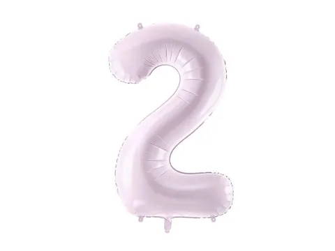 Balon foliowy CYFRA 2 pastelowy fioletowy 72 cm