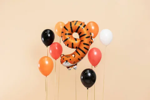 Balon foliowy CYFRA 9 TYGRYSEK 64 x 87 cm