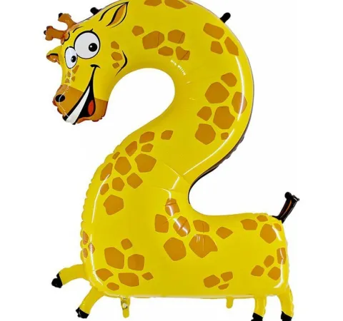 BALON foliowy CYFRA Animal Zwierzaki dla dzieci 100 cm