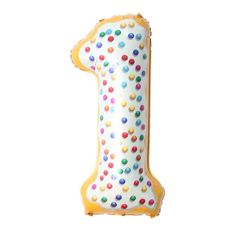 Balon foliowy CYFRA ciasteczko donut 40" 85 cm