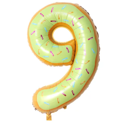 Balon foliowy CYFRA ciasteczko donut 40" 85 cm