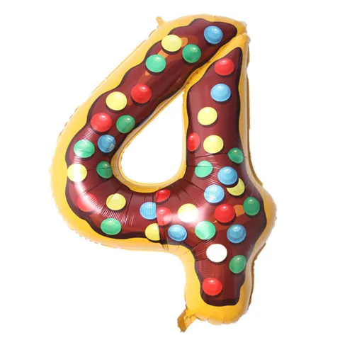 Balon foliowy CYFRA ciasteczko donut 40" 85 cm