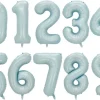 Balon foliowy CYFRA SATIN PASTEL BLUE niebieska 40 cali 85 cm
