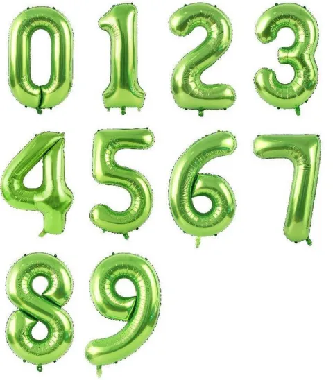 Balon foliowy CYFRA ZIELONA 40" 85 cm