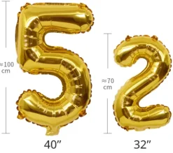 Balon foliowy CYFRA ZŁOTA 40