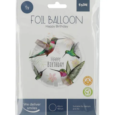 Balon foliowy Happy Birthday Koliber 45 cm