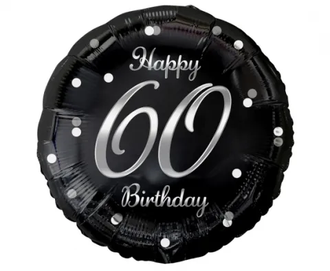 Balon foliowy Happy Birthday 60 urodziny 18"