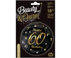 Balon foliowy Happy Birthday 60 urodziny 18