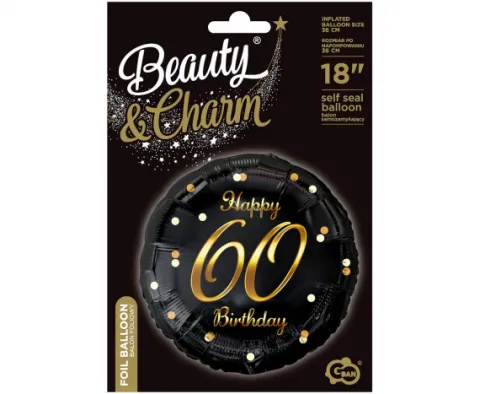 Balon foliowy Happy Birthday 60 urodziny 18"