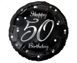 Balon foliowy Happy Birthday 50 urodziny 18"