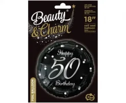 Balon foliowy Happy Birthday 50 urodziny 18"