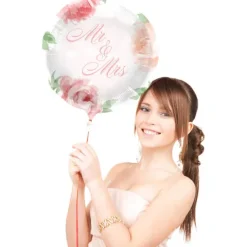 Balon foliowy Mrs & Mrs Róże 45 cm