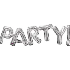 Balon foliowy Napis PARTY! srebrny Anagram