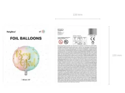 Balon foliowy okrągły Boy or Girl 35 cm