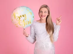 Balon foliowy okrągły Boy or Girl 35 cm