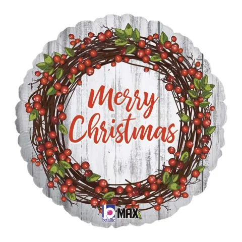 Balon foliowy okrągły Merry Christmas 18 cali