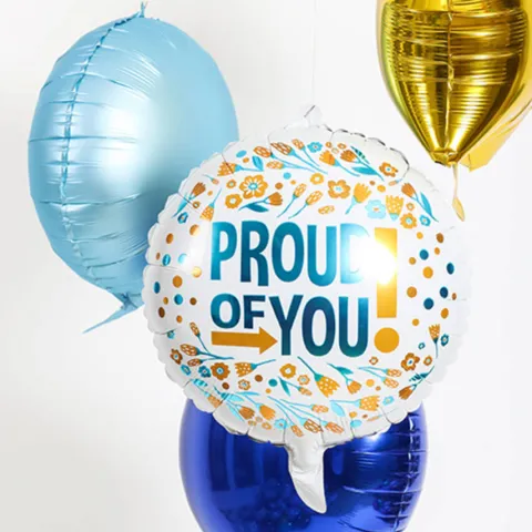 Balon foliowy okrągły Proud of You kolorowy 45 cm