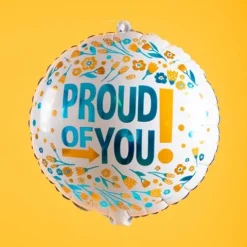 Balon foliowy okrągły Proud of You kolorowy 45 cm