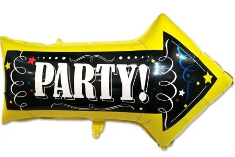 Balon foliowy PARTY Strzałka tabliczka 50 x 80 cm