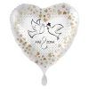Balon foliowy serce Mąż & Żona 18"