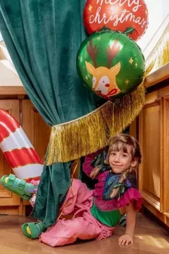 Balon foliowy świąteczny czerwony Merry Christmas 45 cm