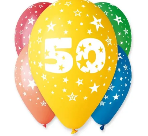 Balon Gemar 12 cali 5 szt Liczba