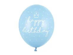 Balon gumowy happy birthday niebieski 30 cm 1 szt.