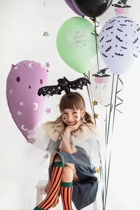 Balon HALLOWEEN Nietoperze Czarownica 30 cm 1 szt. mix