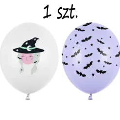 Balon HALLOWEEN Nietoperze Czarownica 30 cm 1 szt. mix