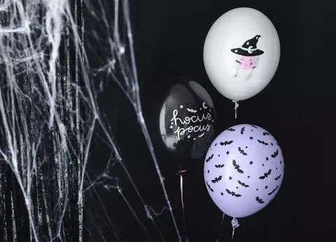 Balon HALLOWEEN Nietoperze Czarownica 30 cm 1 szt. mix
