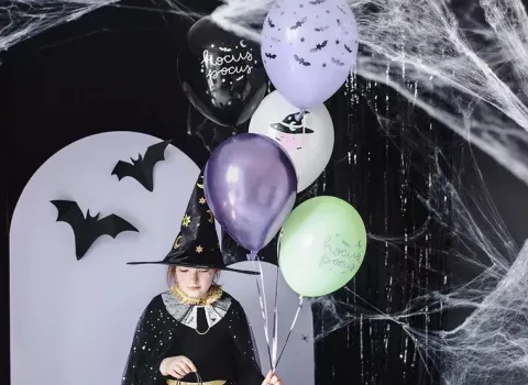 Balon HALLOWEEN Nietoperze Czarownica 30 cm 1 szt. mix